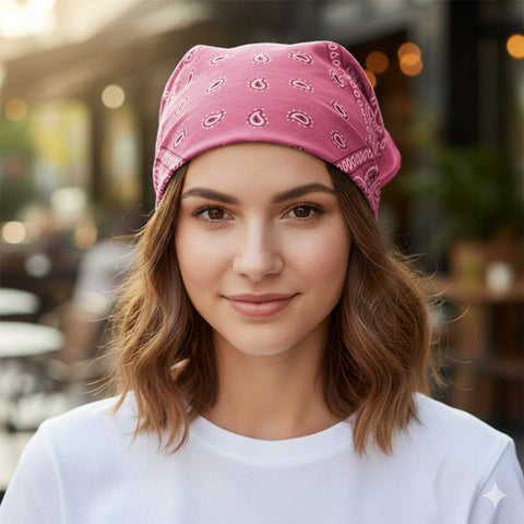 Premium Paisley Print Bandana – Multipurpose 50 x 50 cm Square Scarf
