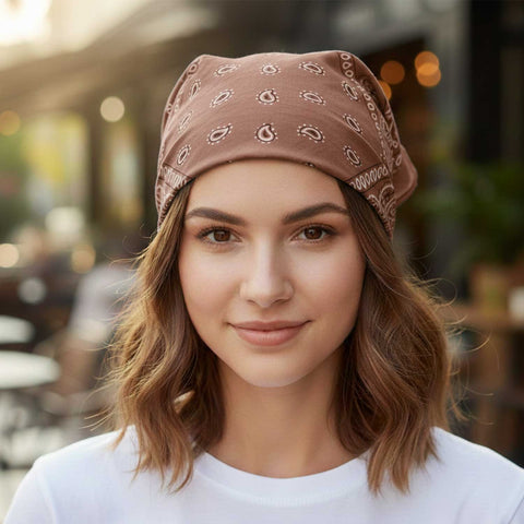 Premium Paisley Print Bandana – Multipurpose 50 x 50 cm Square Scarf