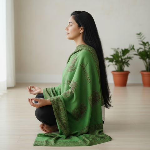 Sea Green Shiva Print Rayon Sarong