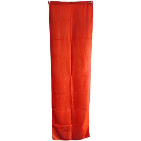 Tomato Red Solid Silk Stole - additional detail view 2 | Varanasi