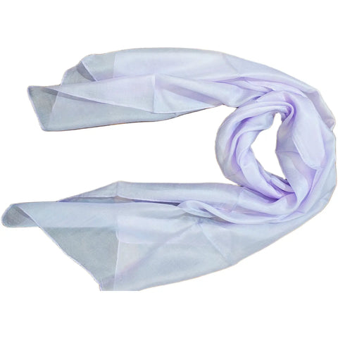 Lavender Solid Silk Stole - additional detail view 1 | Varanasi