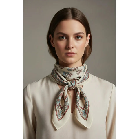 Ajrakh Hand Block Print Scarf - alternate view