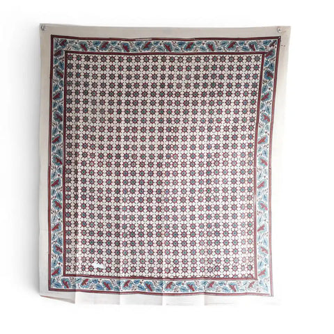 ISYVBH-A20 Ajrakh Dupatta Draped View | Traditional Natural Dye Block Print