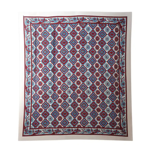 ISYVBH-A23 Ajrakh Dupatta Draped View | Traditional Natural Dye Block Print