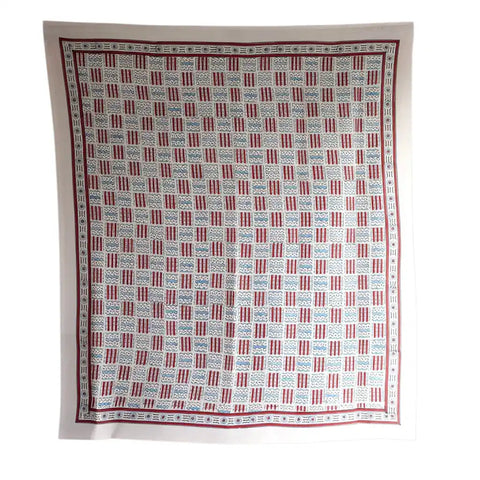 ISYVBH-A26 Ajrakh Dupatta Draped View | Traditional Natural Dye Block Print