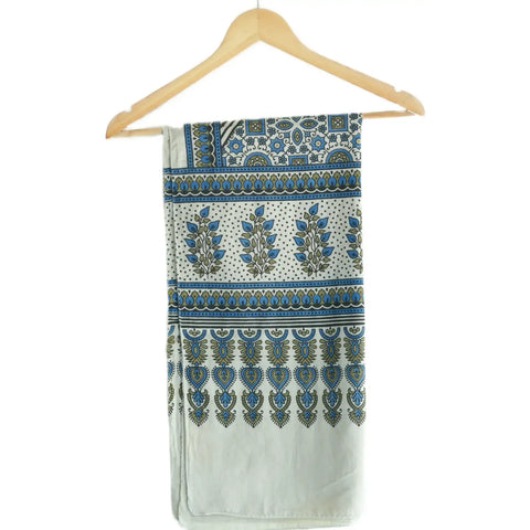 Ajrakh Hand Block Print Rayon Stole for Women | Ethnic Scarf | 210×55 cm – ISYVBH-B-01