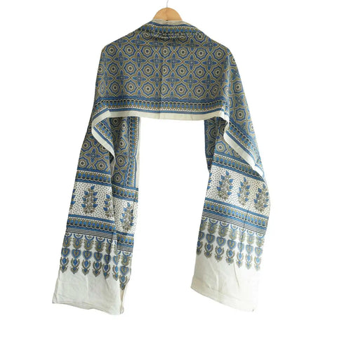 Ajrakh Geometric Motif Close-Up ISYVBH-B021 | Handcrafted Block Print Detail