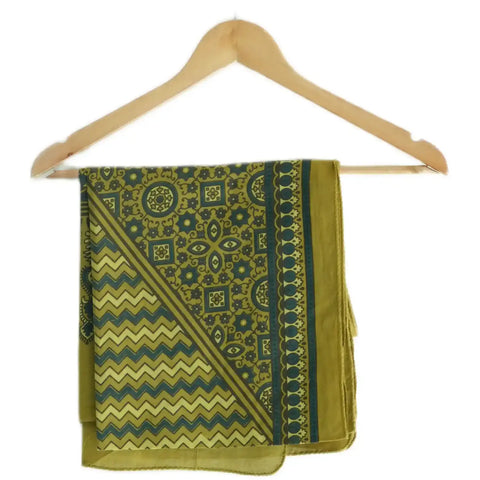 Ajrakh Hand Block Print Rayon Stole for Women | Ethnic Scarf | 210×55 cm – ISYVBH-B-04