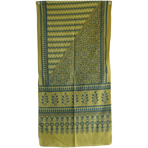 Ajrakh Hand Block Print Rayon Stole for Women | Ethnic Scarf | 210×55 cm – ISYVBH-B-04