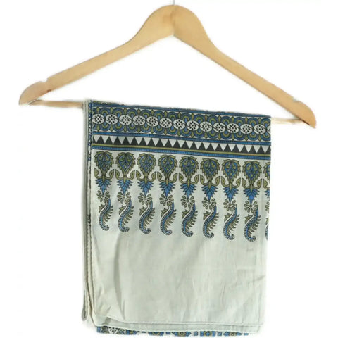Ajrakh Hand Block Print Rayon Stole for Women | Ethnic Scarf | 210×55 cm – ISYVBH-B-05