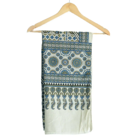 Ajrakh Hand Block Print Rayon Stole for Women | Ethnic Scarf | 210×55 cm – ISYVBH-B-05