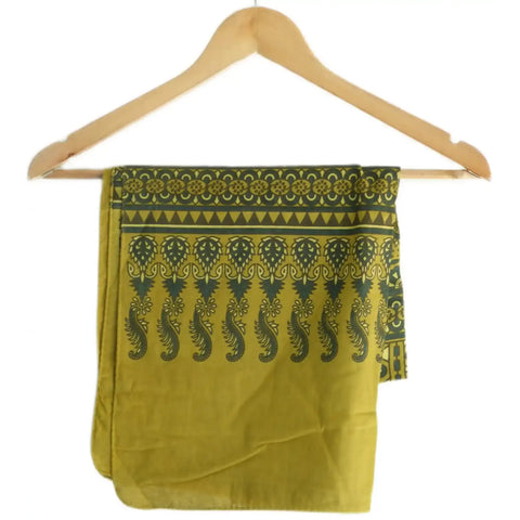 Ajrakh Hand Block Print Rayon Stole for Women | Ethnic Scarf | 210×55 cm – ISYVBH-B-06