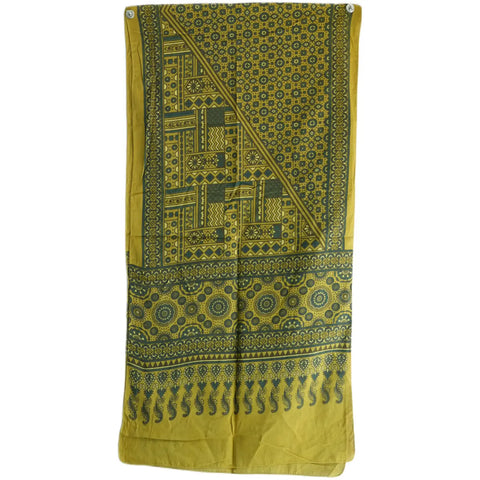 Ajrakh Hand Block Print Rayon Stole for Women | Ethnic Scarf | 210×55 cm – ISYVBH-B-06