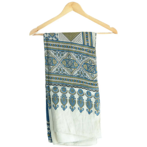 Ajrakh Hand Block Print Rayon Stole for Women | Ethnic Scarf | 210×55 cm – ISYVBH-B-08