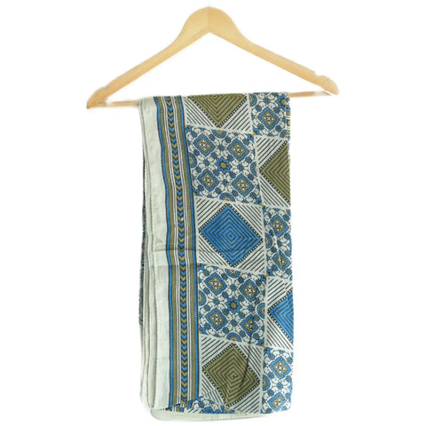 Ajrakh Hand Block Print Rayon Stole for Women | Ethnic Scarf | 210×55 cm – ISYVBH-B-08