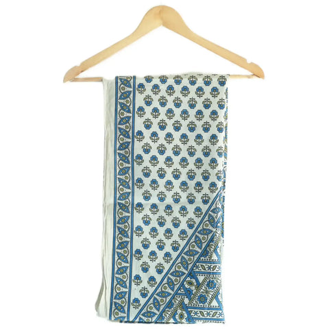 Ajrakh Hand Block Print Rayon Stole for Women | Ethnic Scarf | 210×55 cm – ISYVBH-B-09