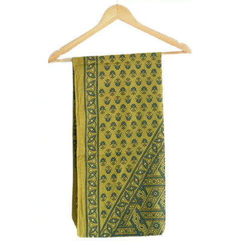 Ajrakh Hand Block Print Rayon Stole for Women | Ethnic Scarf | 210×55 cm – ISYVBH-B-10