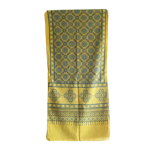 ISYVBH-B022 Ajrakh Dupatta Styled View | Traditional Natural Dye Block Print