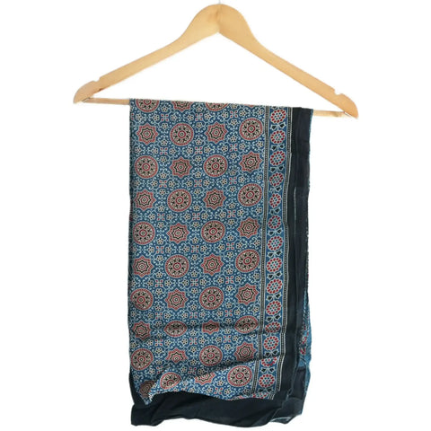 Ajrakh Hand Block Print Cotton Stole for Women | Ethnic Scarf | 220×55 cm – ISYVBH-C-11