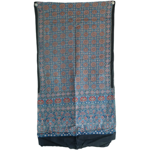 Ajrakh Hand Block Print Cotton Stole for Women | Ethnic Scarf | 220×55 cm – ISYVBH-C-11
