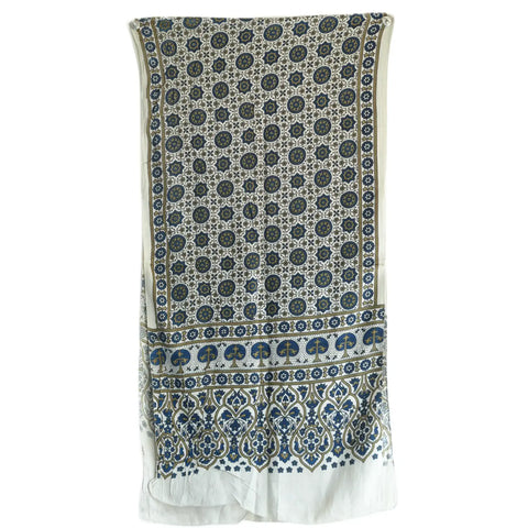 Ajrakh Hand Block Print Cotton Stole for Women | Ethnic Scarf | 220×55 cm – ISYVBH-C-17
