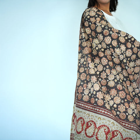 Indian Scarves Women's Kalamkari cotton stole Size 73x194 cm