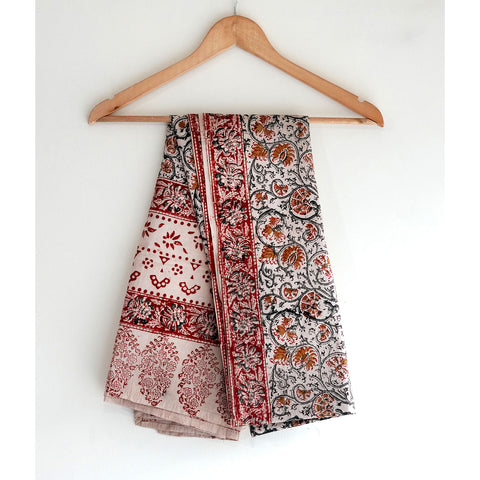 Indian Scarves Women's Kalamkari cotton stole Size W 120 Cm X L 185 Cm