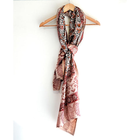 Indian Scarves Women's Kalamkari cotton stole Size W 120 Cm X L 185 Cm