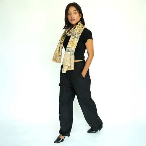 Indian Scarves Women's Kalamkari cotton stole Size  55x194 cm