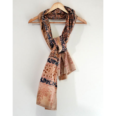 Indian Scarves Women's Kalamkari cotton stole Size W 120 Cm X L 185 Cm