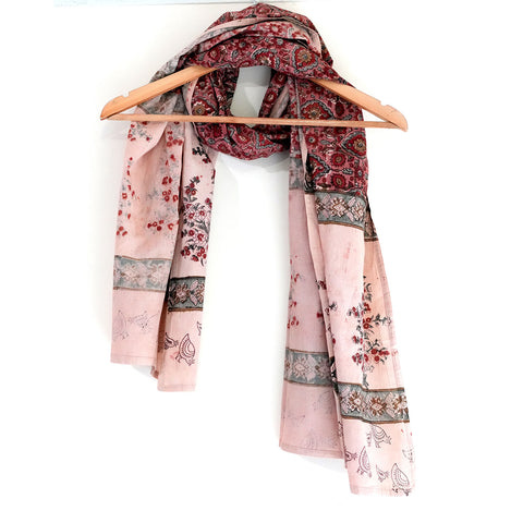 Indian Scarves Women's Kalamkari cotton stole Size W 120 Cm X L 185 Cm