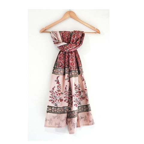 Indian Scarves Women's Kalamkari cotton stole Size W 120 Cm X L 185 Cm