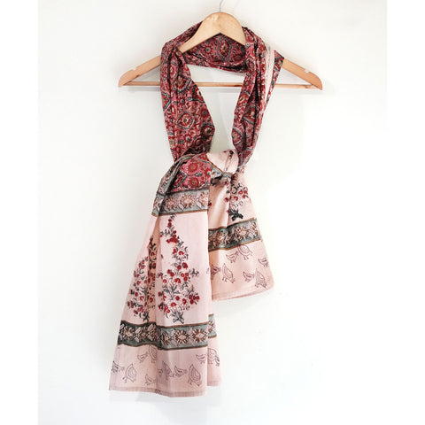 Indian Scarves Women's Kalamkari cotton stole Size W 120 Cm X L 185 Cm