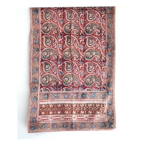 Indian Scarves Women's Kalamkari cotton stole Size W 120 Cm X L 185 Cm