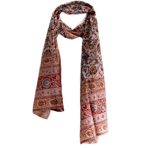 Indian Scarves Women's Kalamkari cotton stole Size W 120 Cm X L 185 Cm