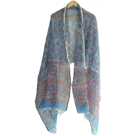 ISYVSK-B-01 Kota Doria Dupatta drape view