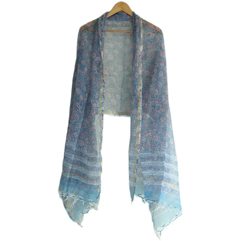 ISYVSK-B-04 Kota Doria Dupatta drape view
