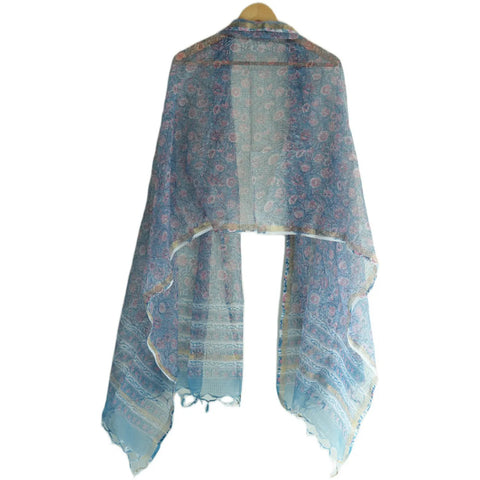 ISYVSK-B-04 Kota Doria Dupatta texture close-up