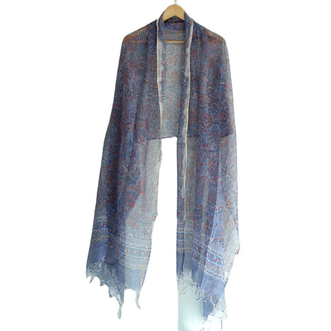 ISYVSK-B-05 Kota Doria Dupatta drape view