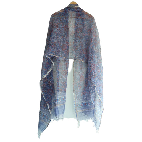 ISYVSK-B-05 Kota Doria Dupatta texture close-up