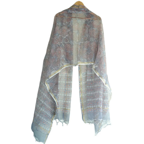 ISYVSK-B-06 Kota Doria Dupatta texture close-up