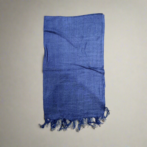 Indigo Blue colour Plain Rayon Scarfs