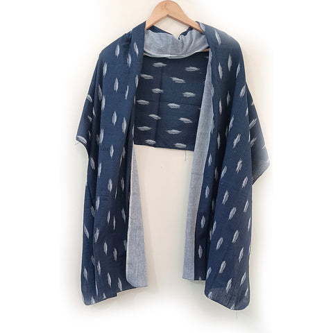 Artistry in Mercerised Cotton Pochampally Ikat Handloom Stole
