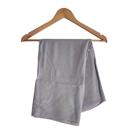 Earthy Elegance Embroidered Wool Stole | Light Grey | Artisan Winter Wrap