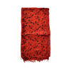 India Scarves Women's Silk Burnt Ochre Colour Floral Scarf Size 50X180 Cm