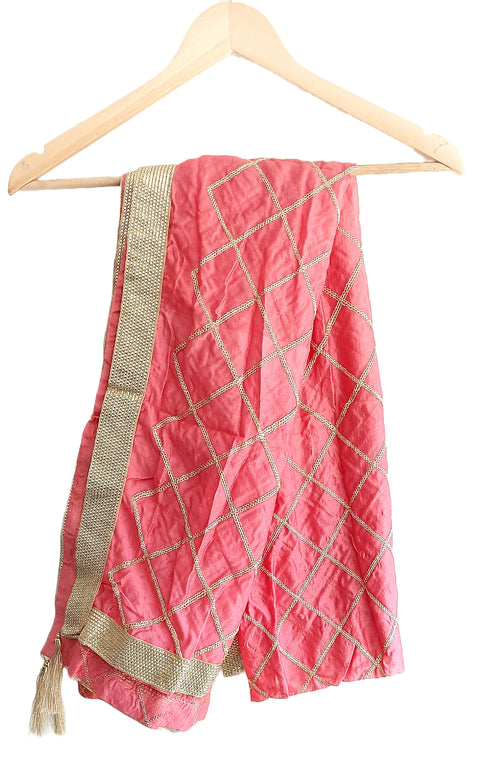 Golden Embroidery Desigen Dupatta Size W 95 Cm X L 210 Cm..