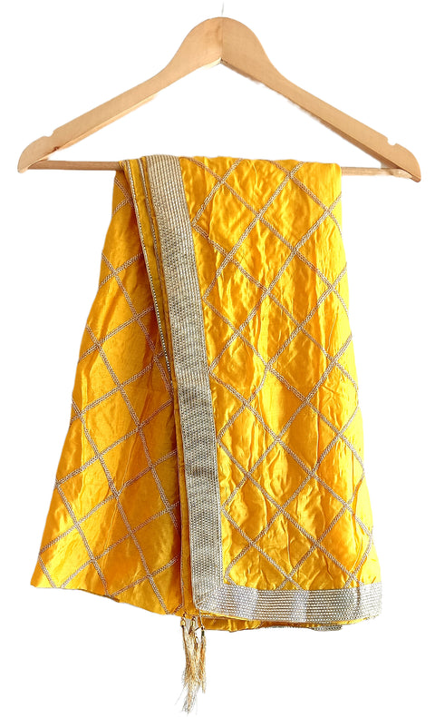 Golden Embroidery Desigen Dupatta Size W 95 Cm X L 210 Cm..