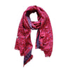 India Scarves Women's Silk Camellia Rose Colour Scarf Size 50X180 Cm
