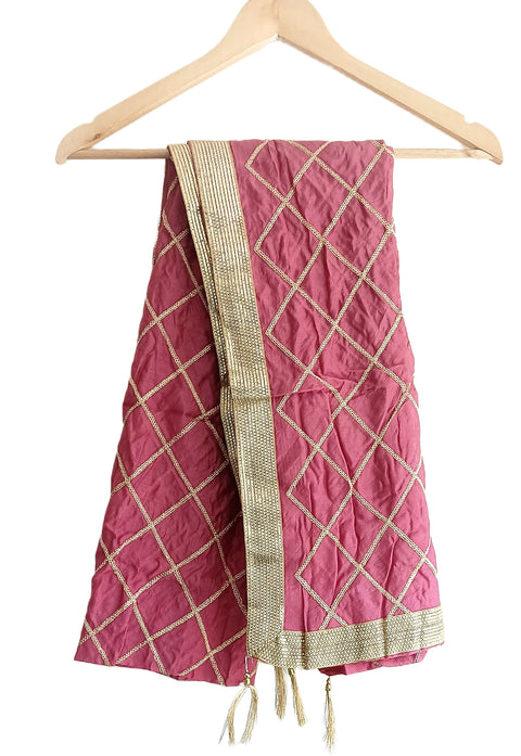 Golden Embroidery Desigen Dupatta Size W 95 Cm X L 210 Cm..