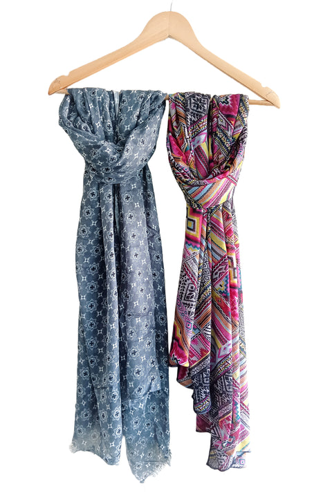 Set of Two Viscose Scarf for women